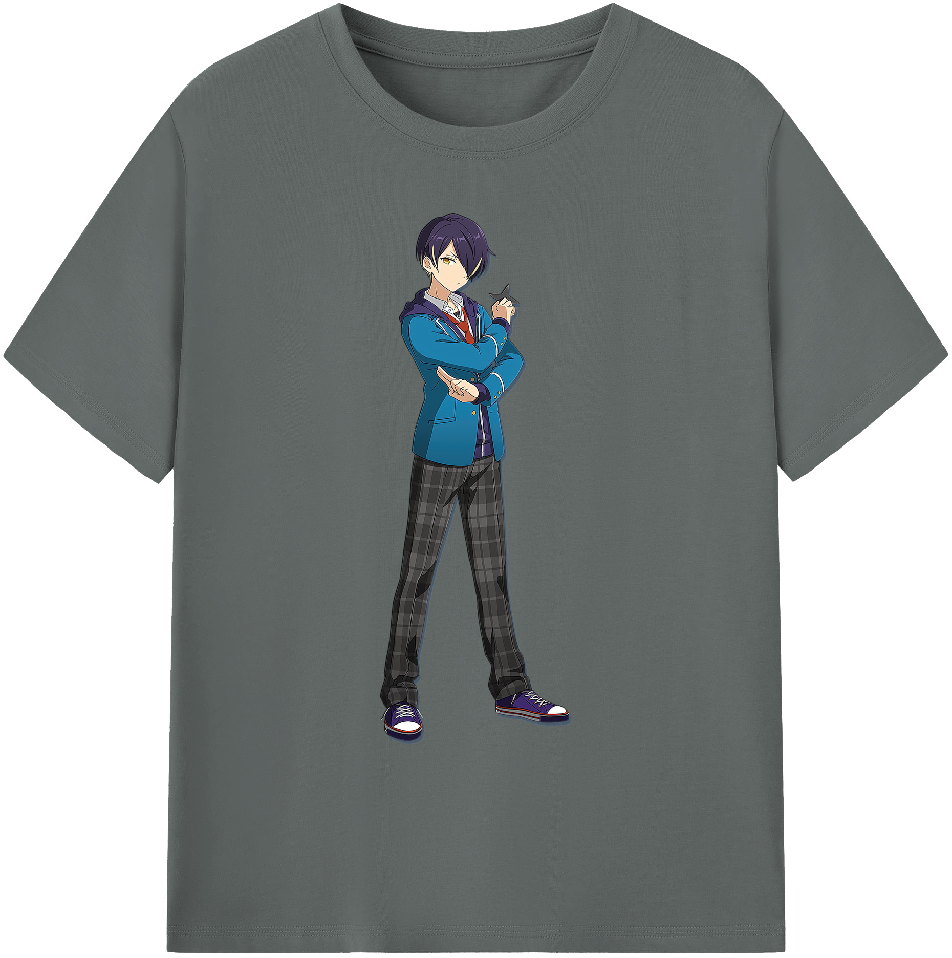 （画像用） あんさんぶるスターズ! Ensemble Stars 綿100％ メンズ半袖Tシャツ｜肌触りやわらか＆通気性